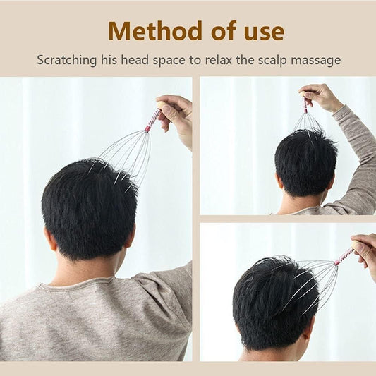 Stylish Metal Scalp Massager For Hairfall Control